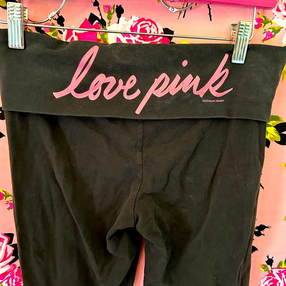 PINK Victoria Secret YOGA rollover waist band leggings pants cotton pants Y2K